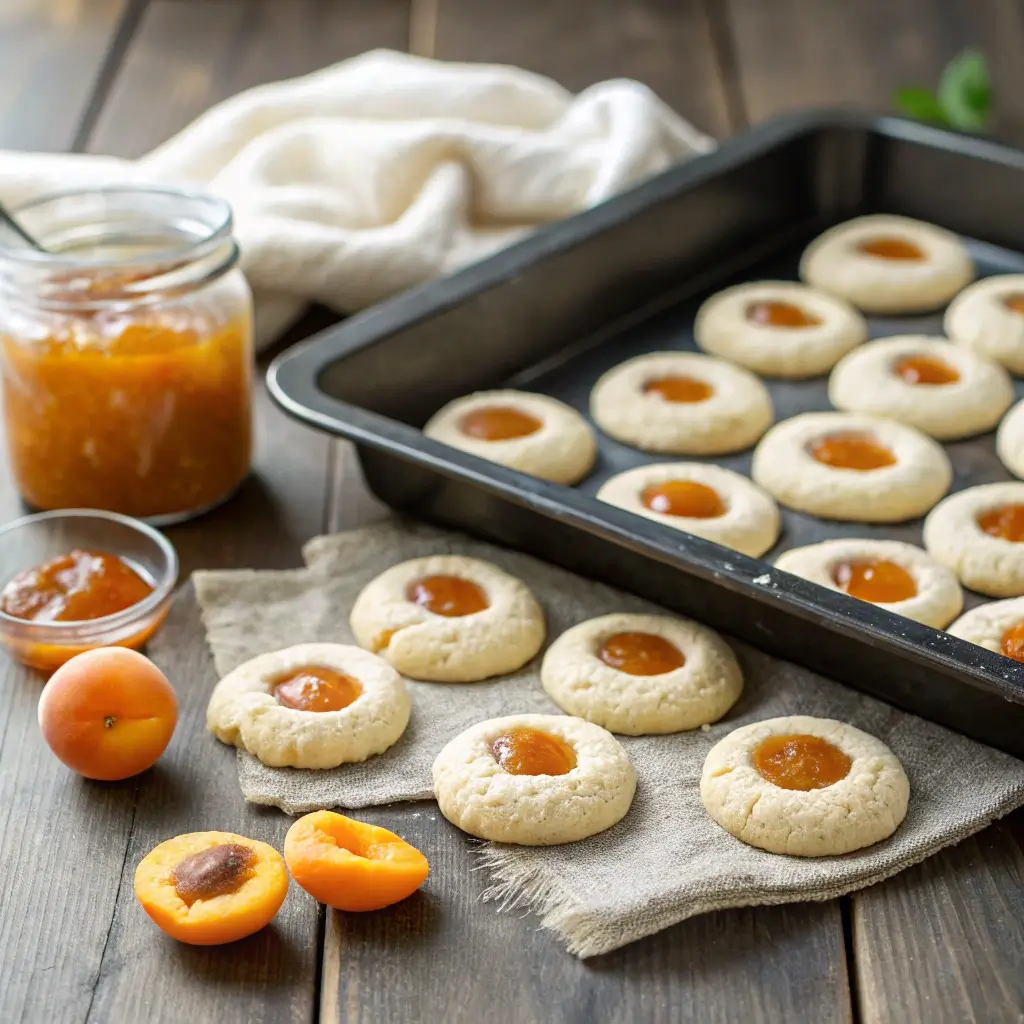 Apricot Jam Thumbprint Cookies