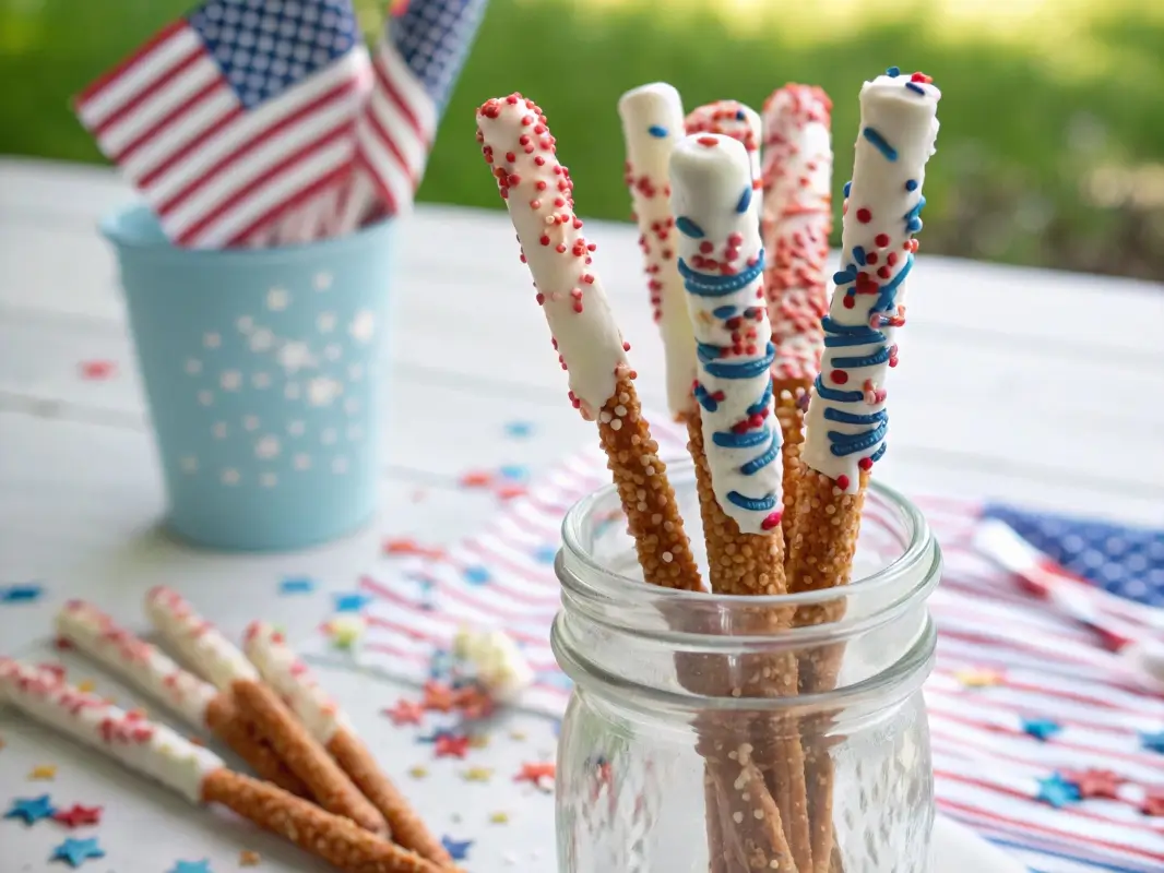 Patriotic Pretzel Rods