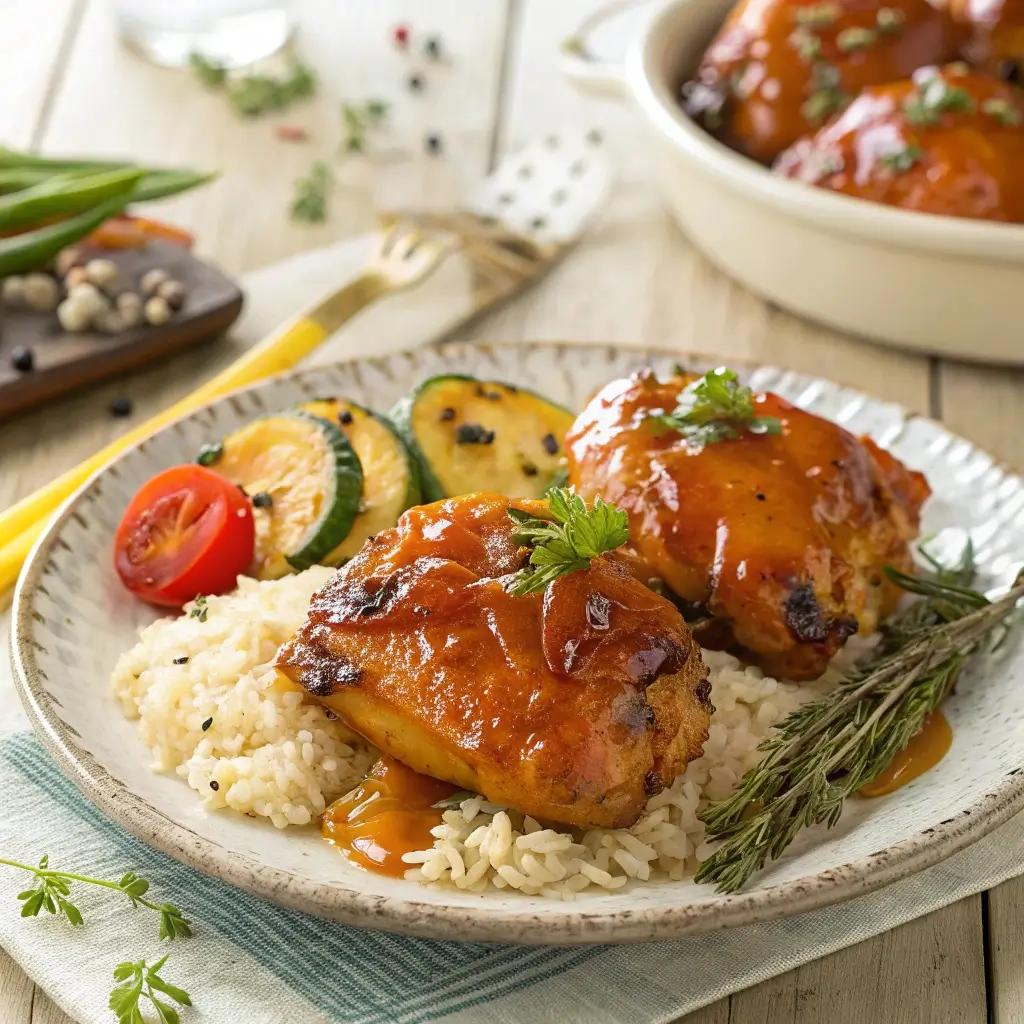 Apricot Jam Glazed Chicken