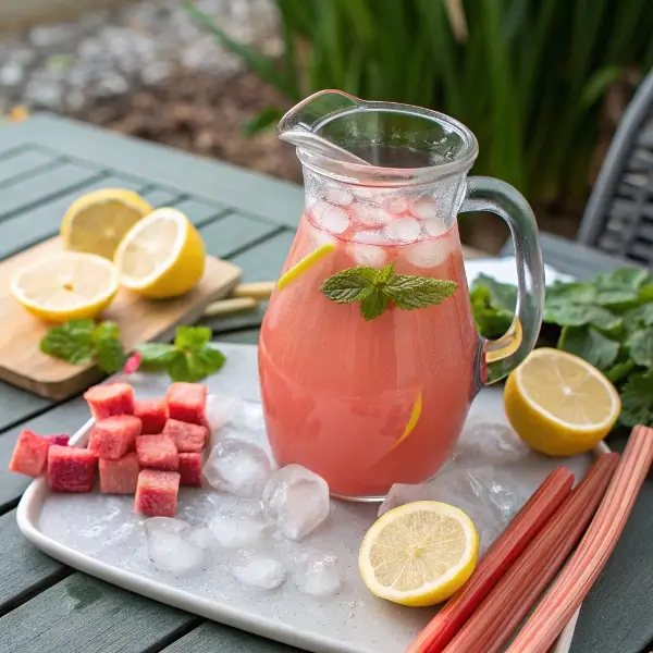 Rhubarb Lemonade and Syrup Recipe