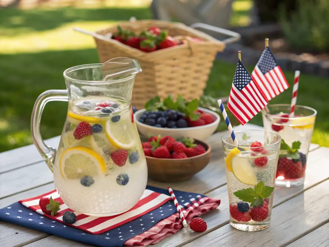 Sparkling Lemonade with Berries