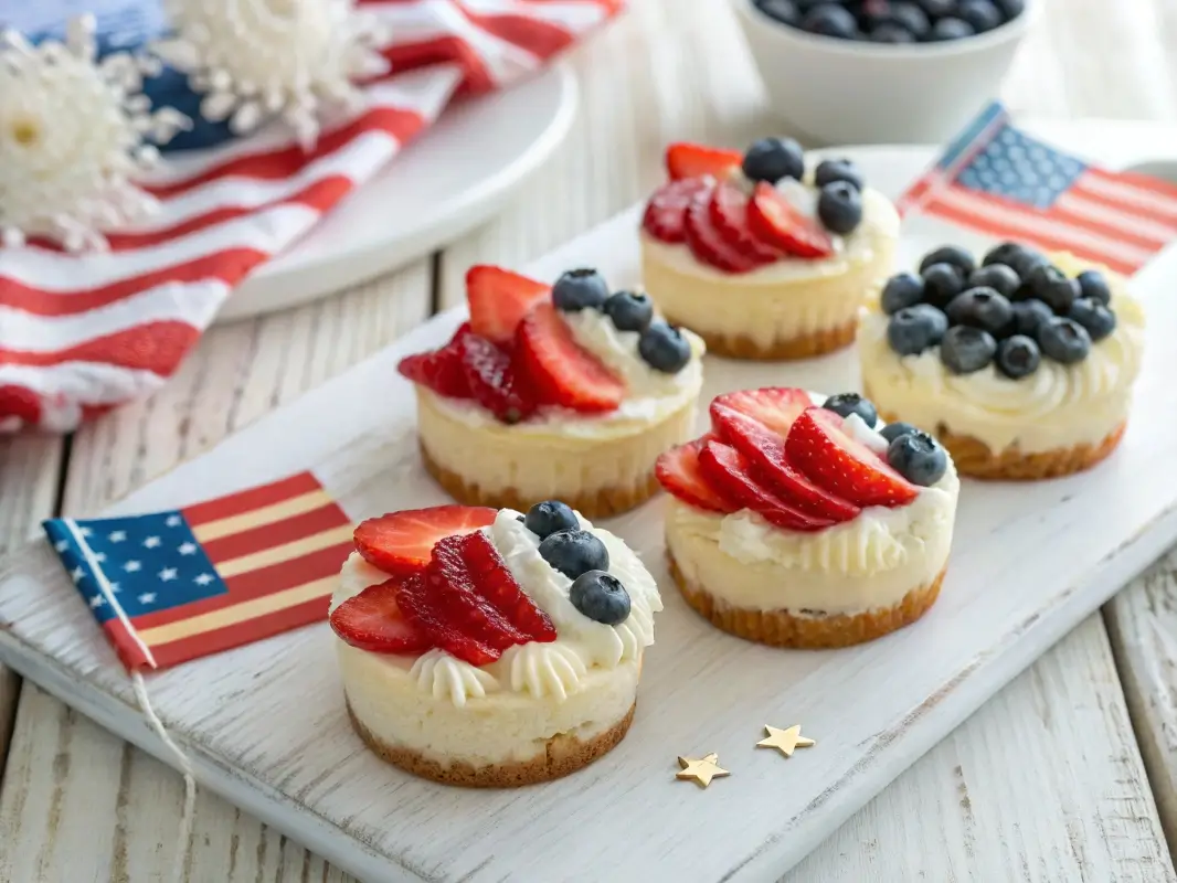 Mini Flag Cheesecakes