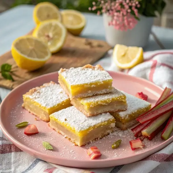 Rhubarb Lemon Bars Recipe