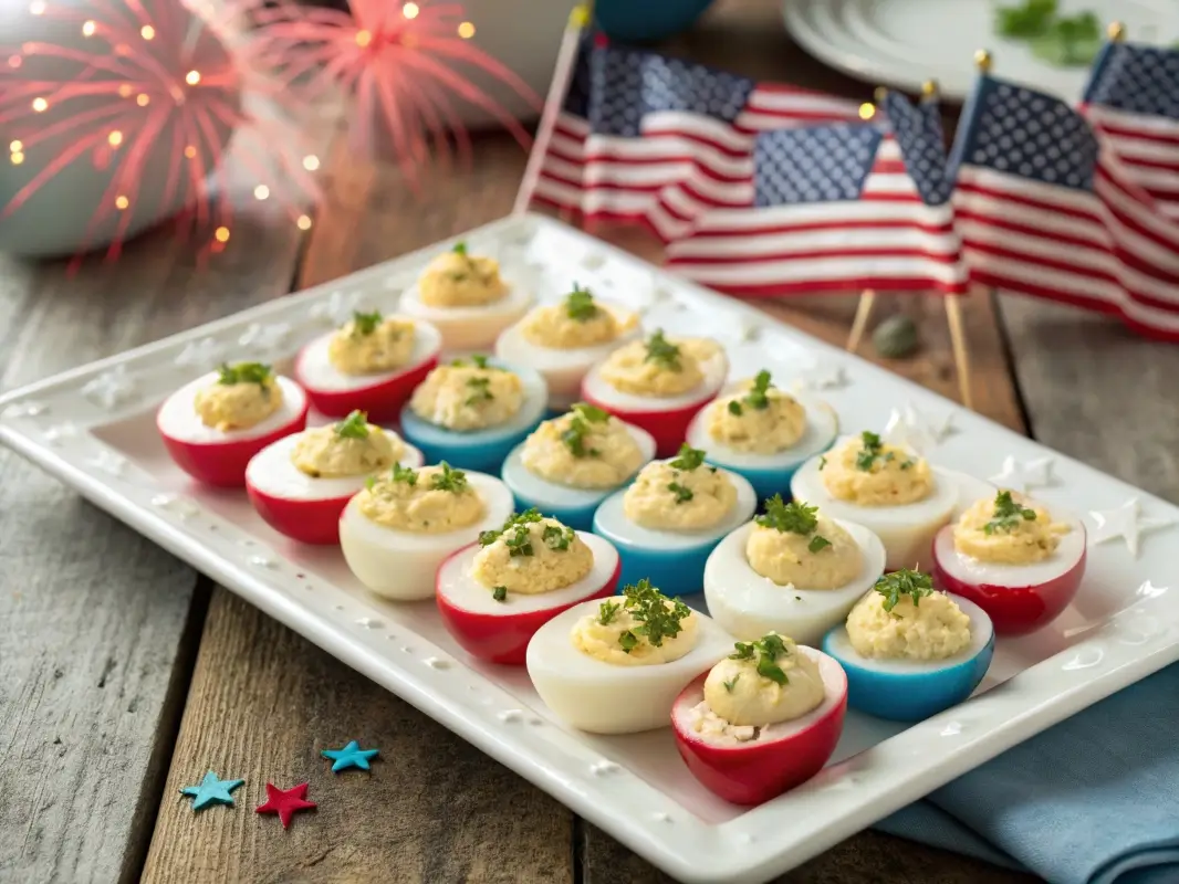 4th of July Deviled Eggs