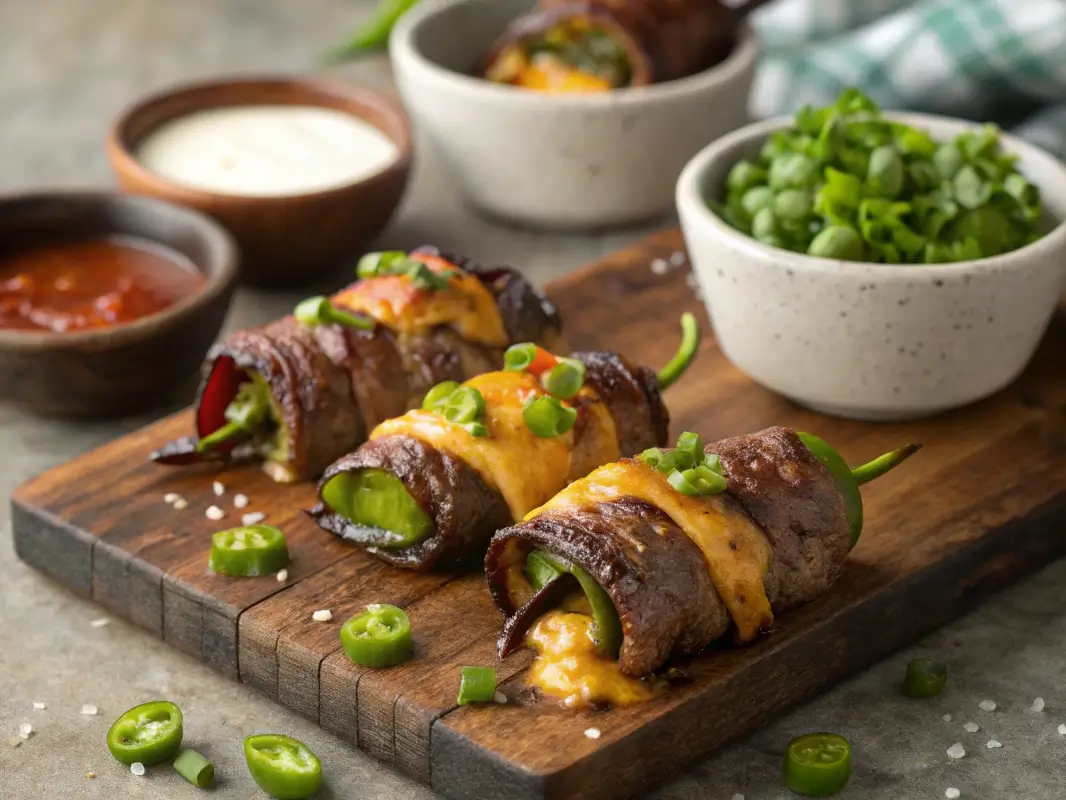 Beef-Wrapped Jalapeño Poppers