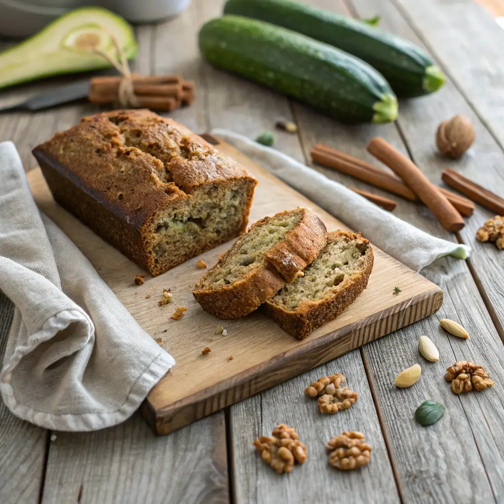 Zucchini Bread with Walnuts and Cinnamon