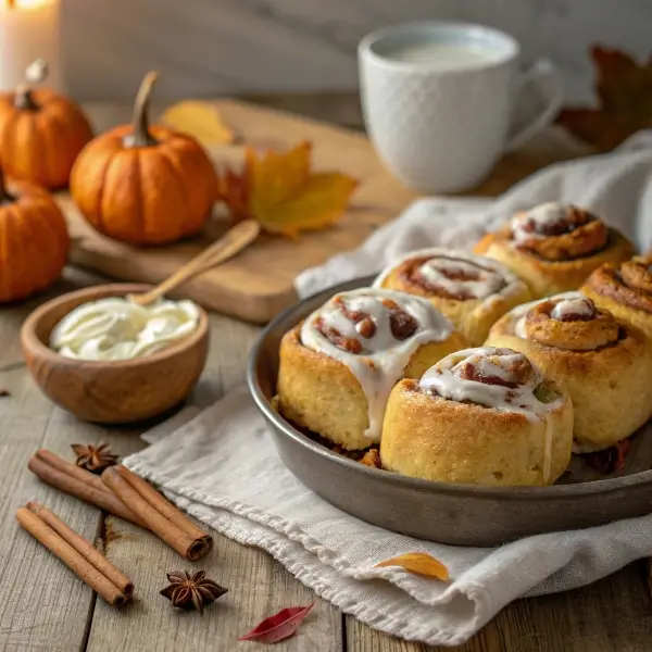 Fall Sourdough Cinnamon Rolls