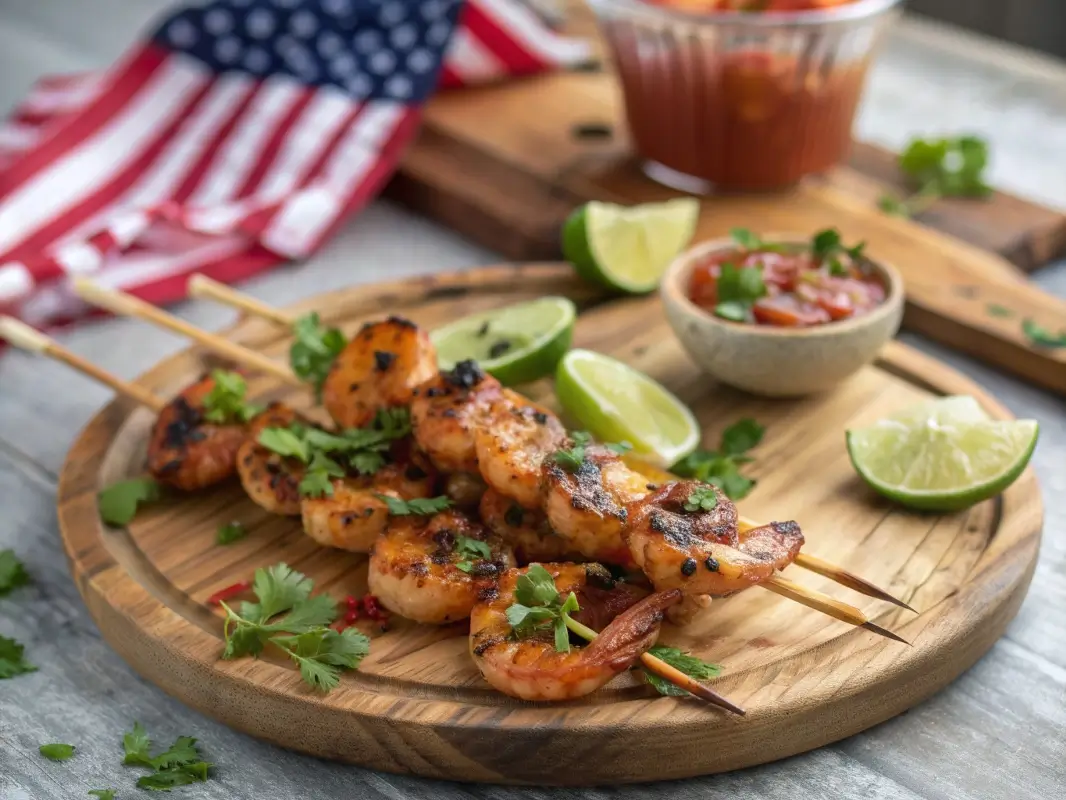 Firecracker Shrimp Skewers