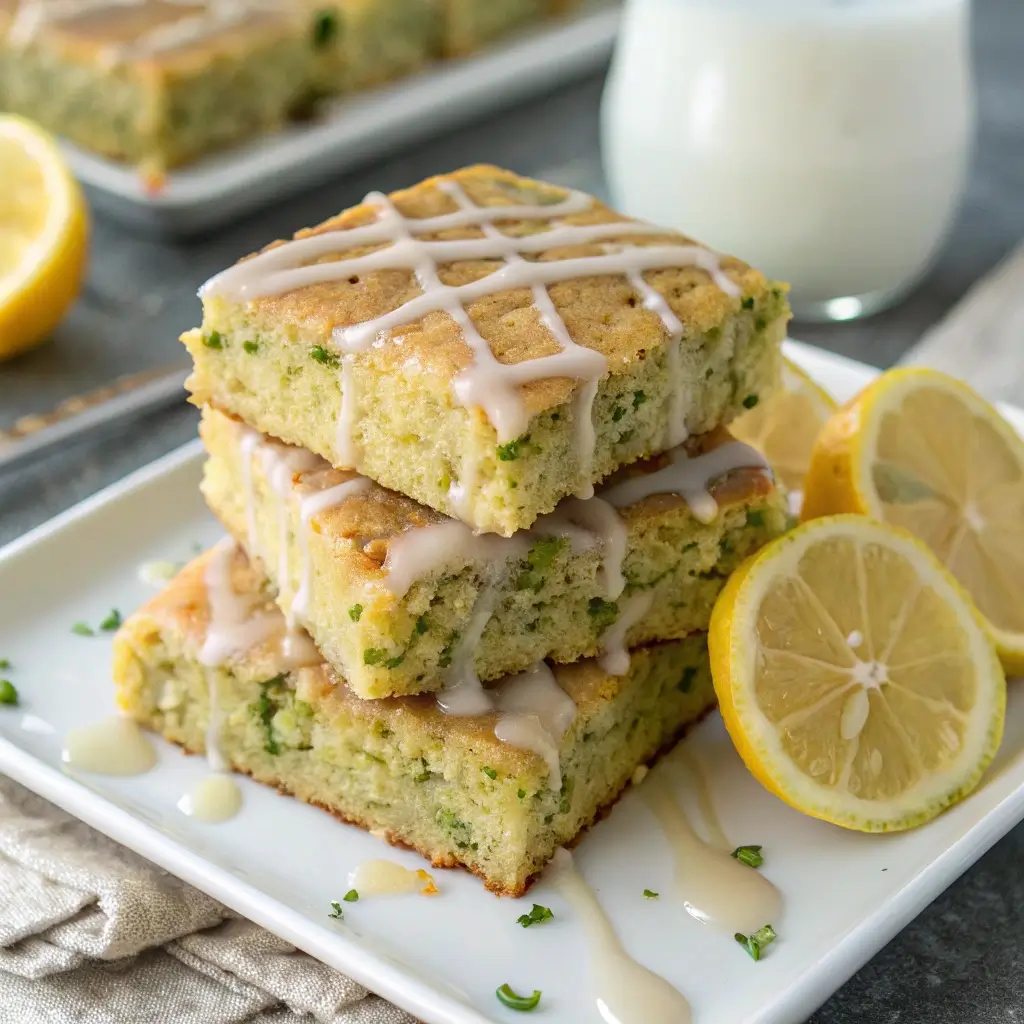 Zucchini Bars with Glaze