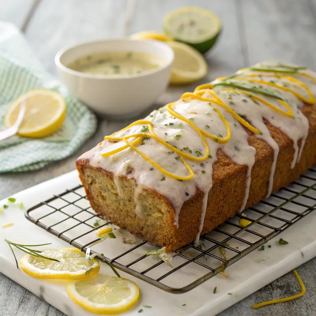 Zucchini Bread with Lemon Glaze