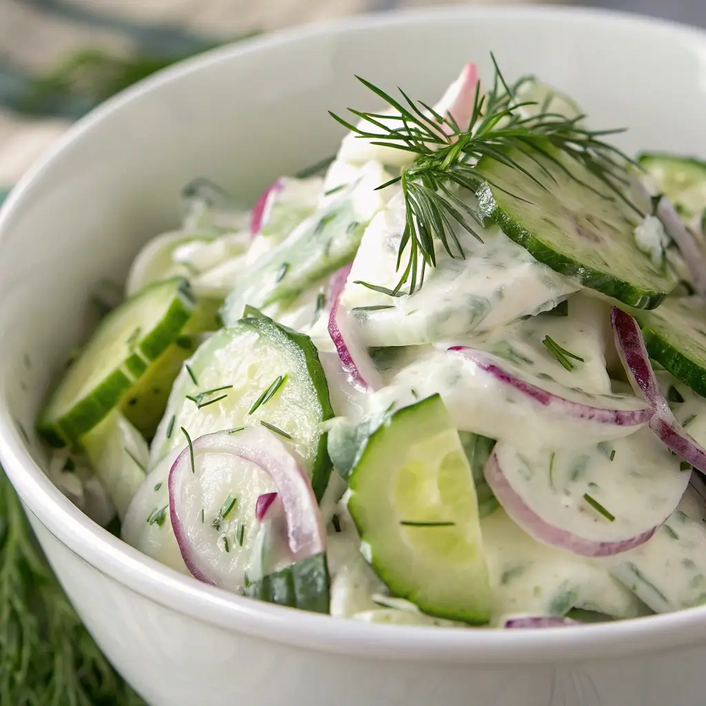 Creamy Cucumber Salad with Sour Cream