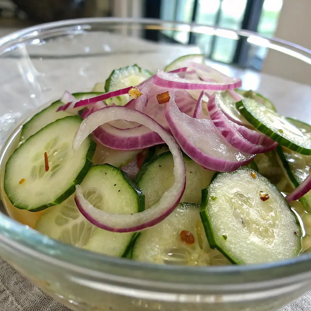 Cucumber Onion Vinegar Salad