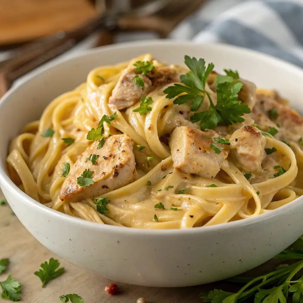 Quick Cajun Chicken Alfredo Pasta
