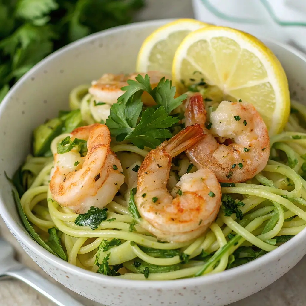 Garlic Butter Shrimp and Zucchini Noodles