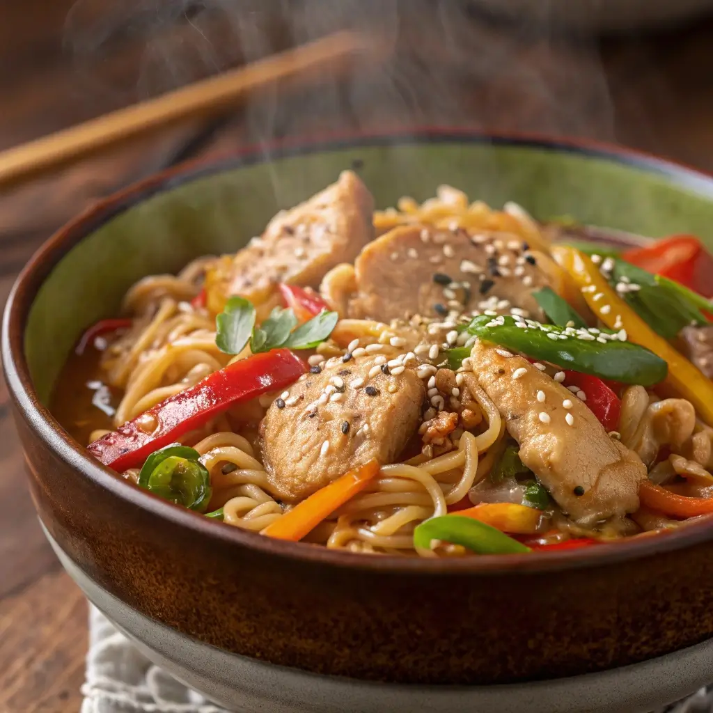 Spicy Chicken Ramen Stir Fry