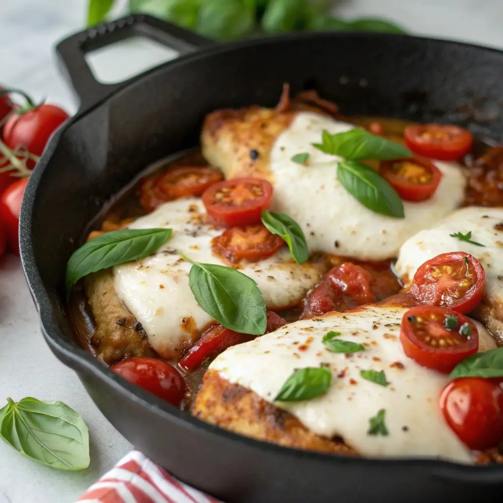 15-Minute Caprese Chicken Skillet