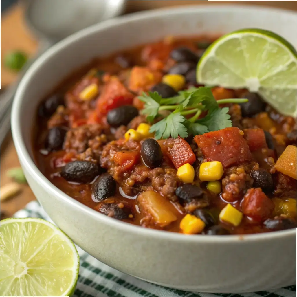 Spicy Black Bean and Corn Chili
