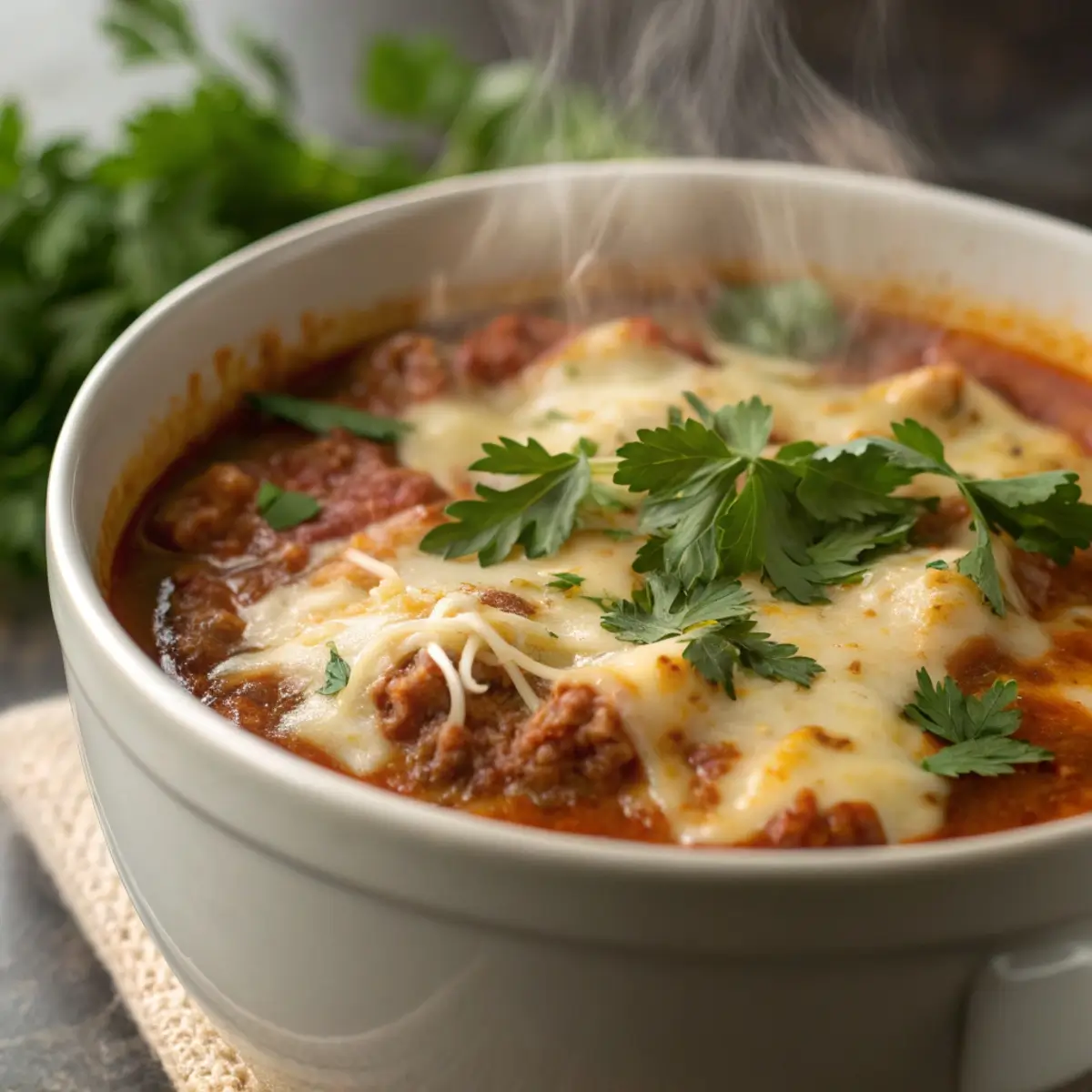 Lasagna Soup with Cream Cheese