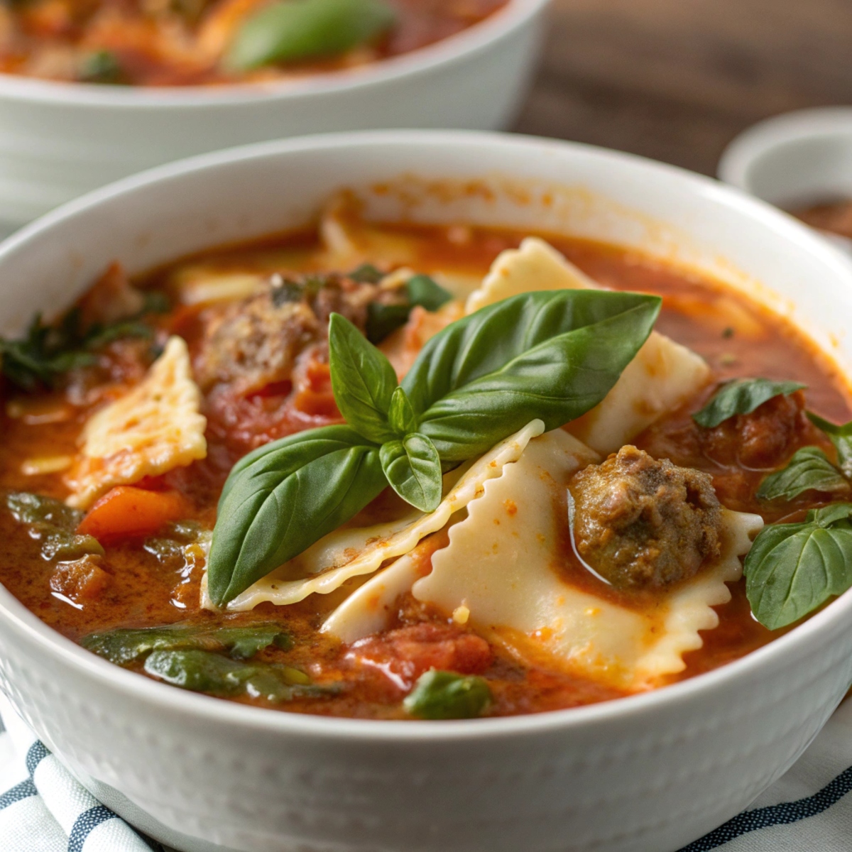 Lasagna Soup with Gluten-Free Noodles (Easy Allergy-Friendly)