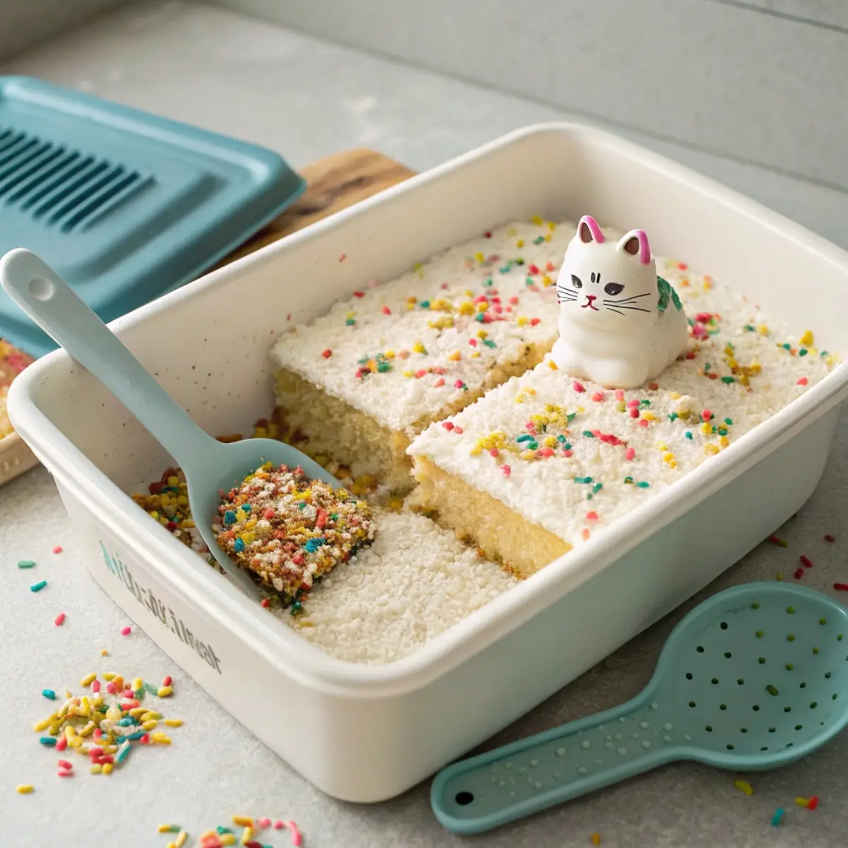 Kitty Litter Cake (Gross Halloween Dessert Idea)