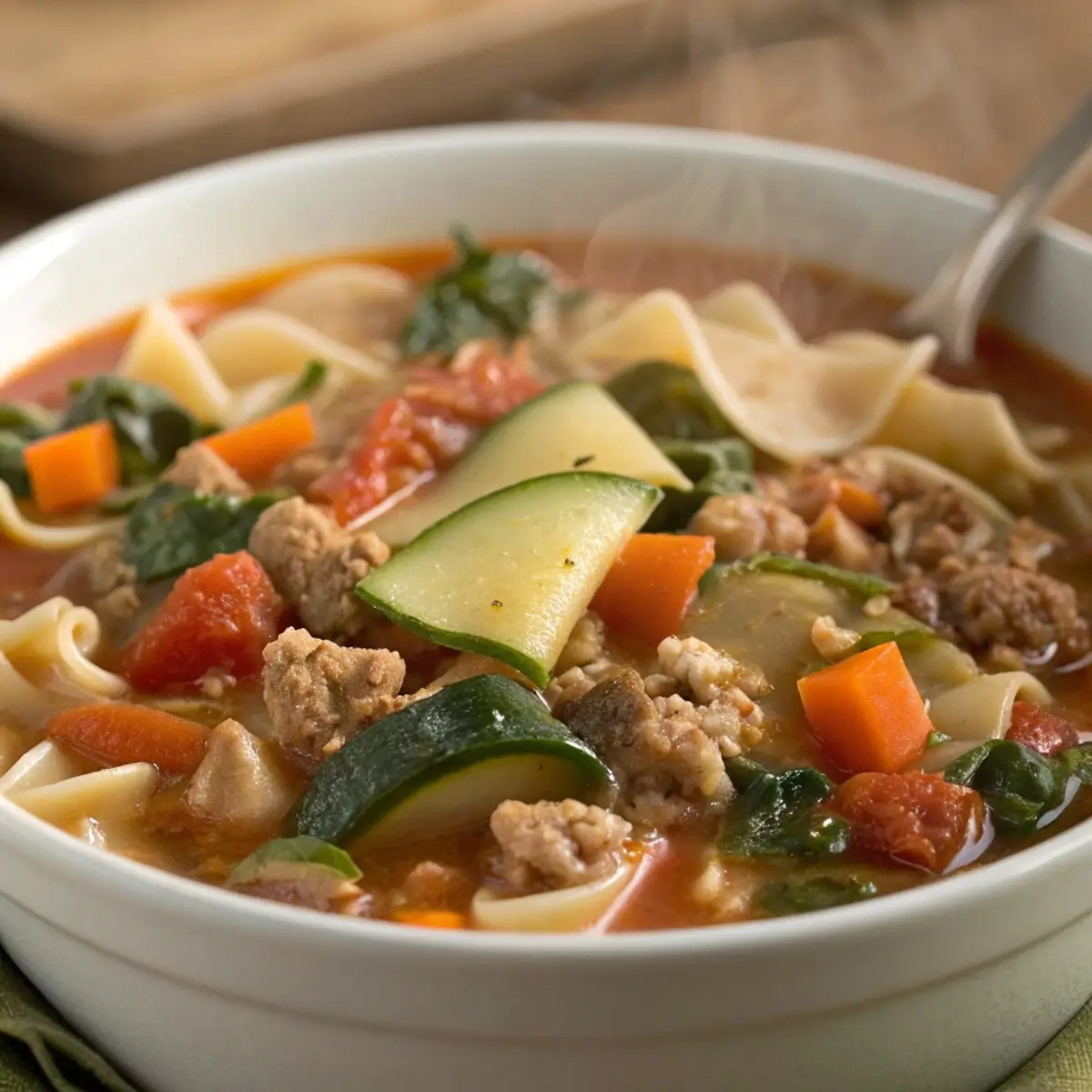 Low-Calorie Lasagna Soup for Weight Loss
