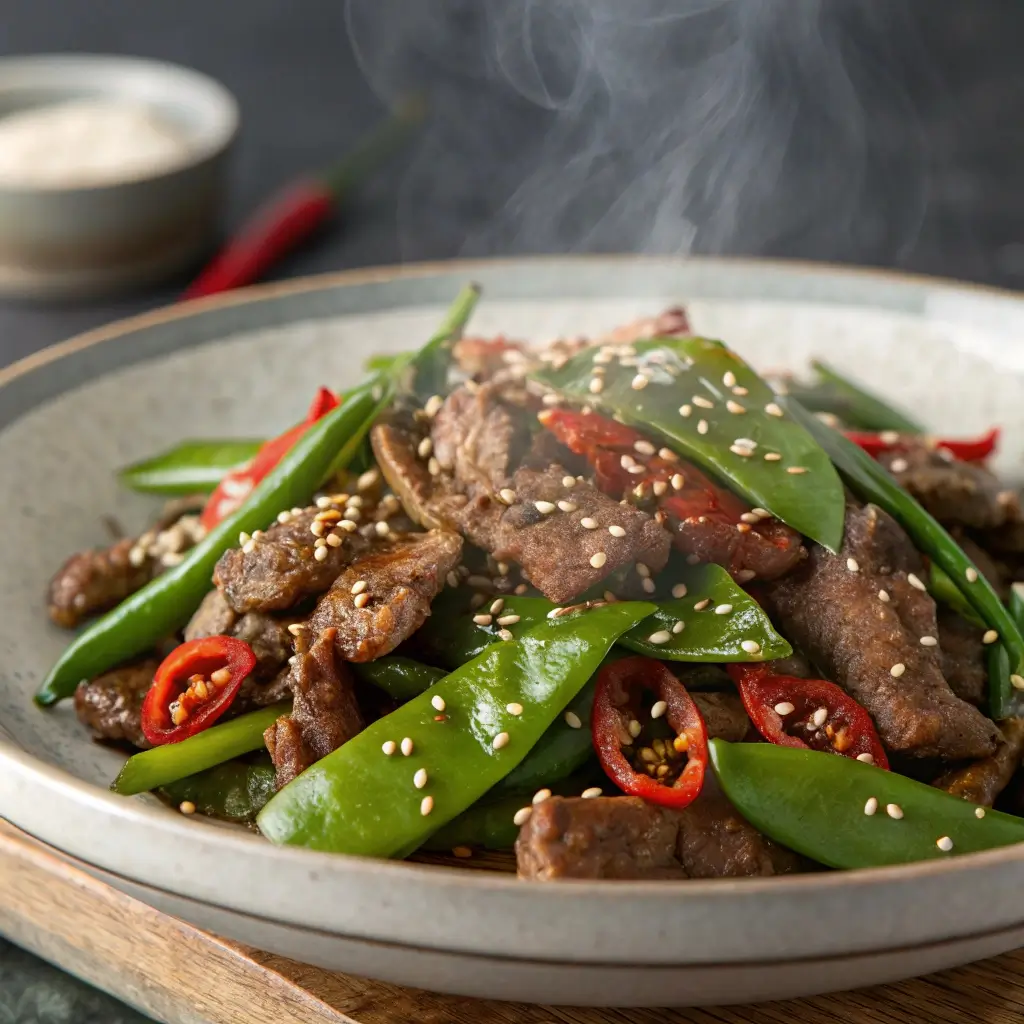 Spicy Beef and Snow Pea Stir Fry
