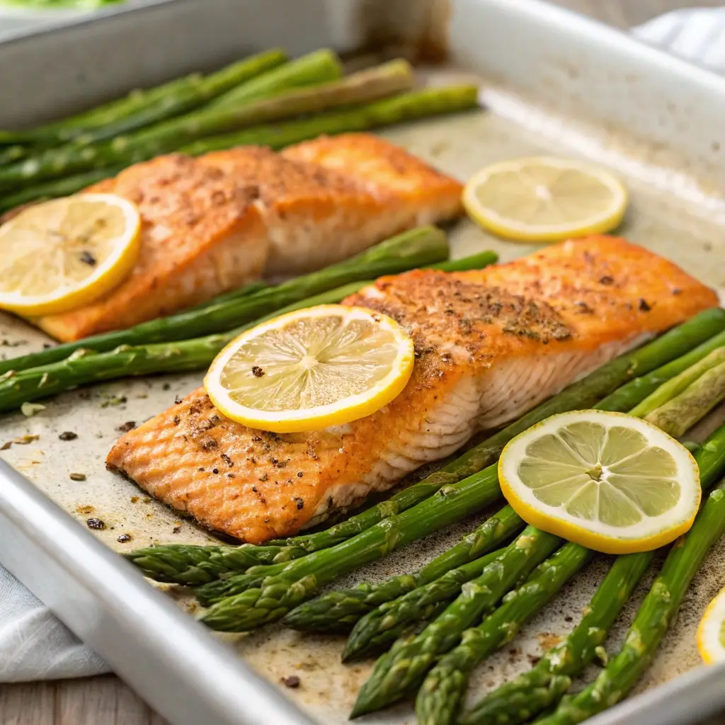 Sheet Pan Salmon & Asparagus Dinner