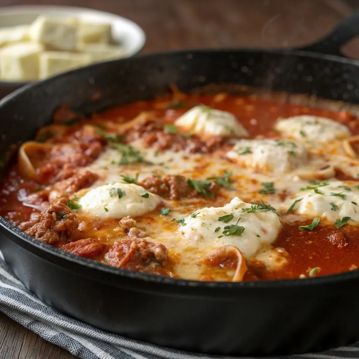 Skillet Lasagna Soup (Stovetop One-Pot Recipe)