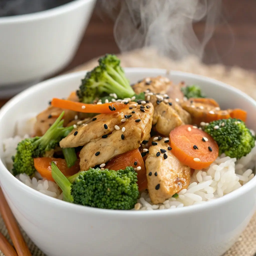 Quick Teriyaki Chicken Rice Bowls