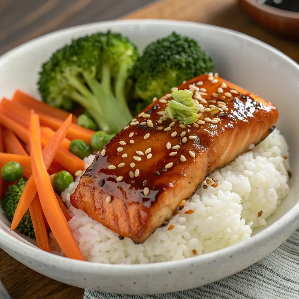 Teriyaki Salmon Rice Bowls