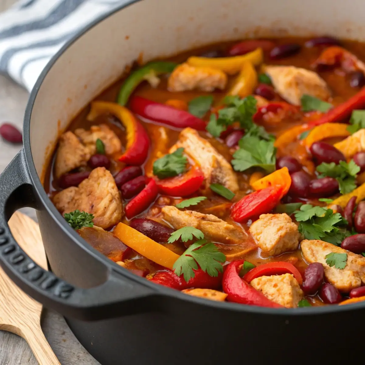 One-Pot Chicken Fajita Chili (Tex-Mex Fusion)