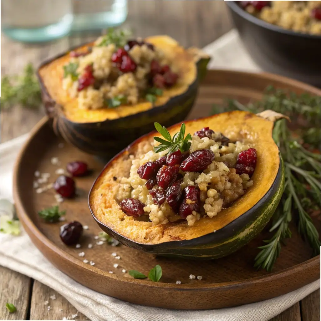 Stuffed Acorn Squash Thanksgiving Recipes