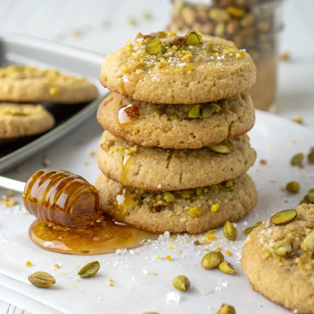 Salted Honey Pistachio Cookies