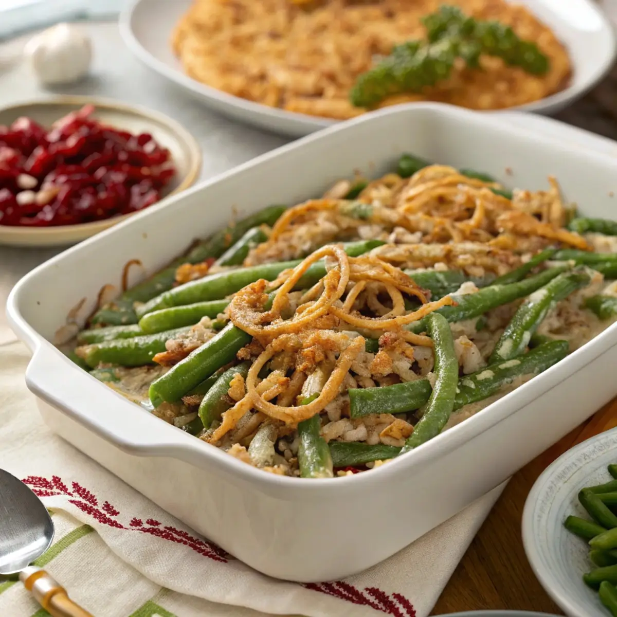 Green Bean Casserole Side Dish for Holiday Table