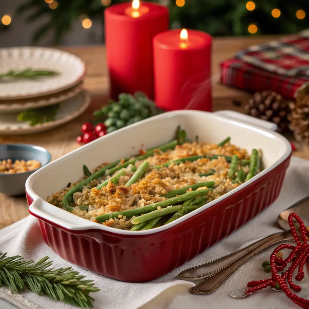 Green Bean Casserole Side for Christmas