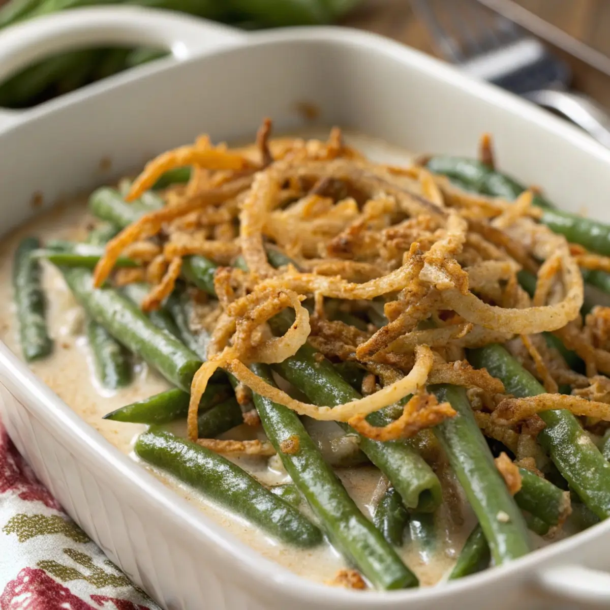 Green Bean Casserole with Fresh Green Beans (No Canned)