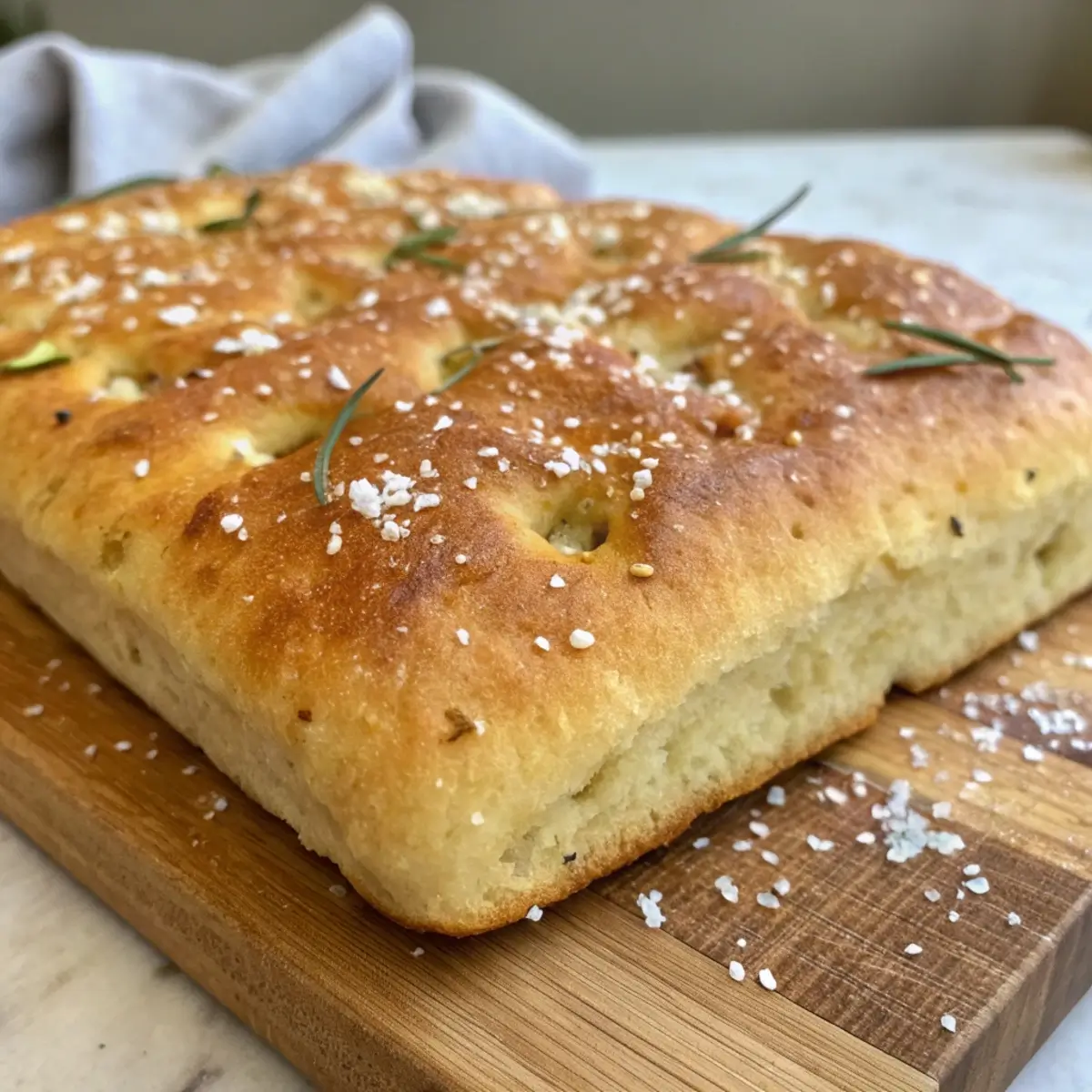 Sourdough Focaccia with Flaky Sea Salt Finish