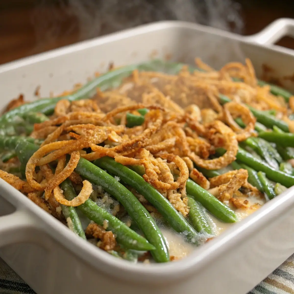 Green Bean Casserole with Crispy Onions