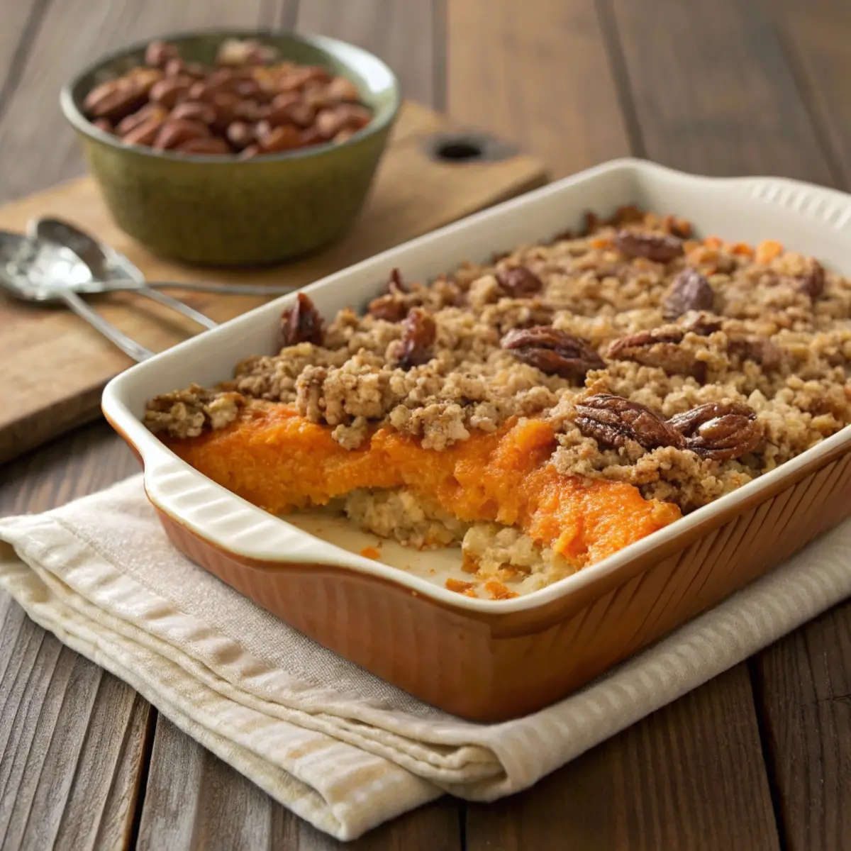 Healthy Sweet Potato Casserole Version (Lightened)