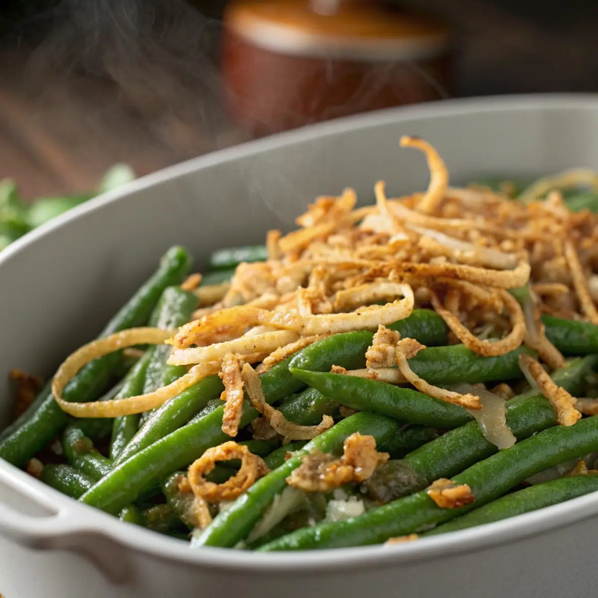 Healthy Green Bean Casserole Lightened Up