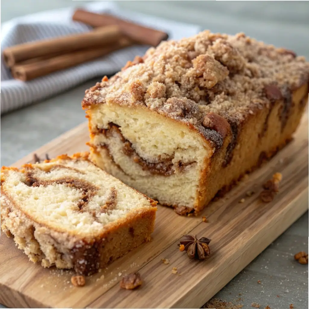 Sourdough Discard Cinnamon Coffee Cake Loaf