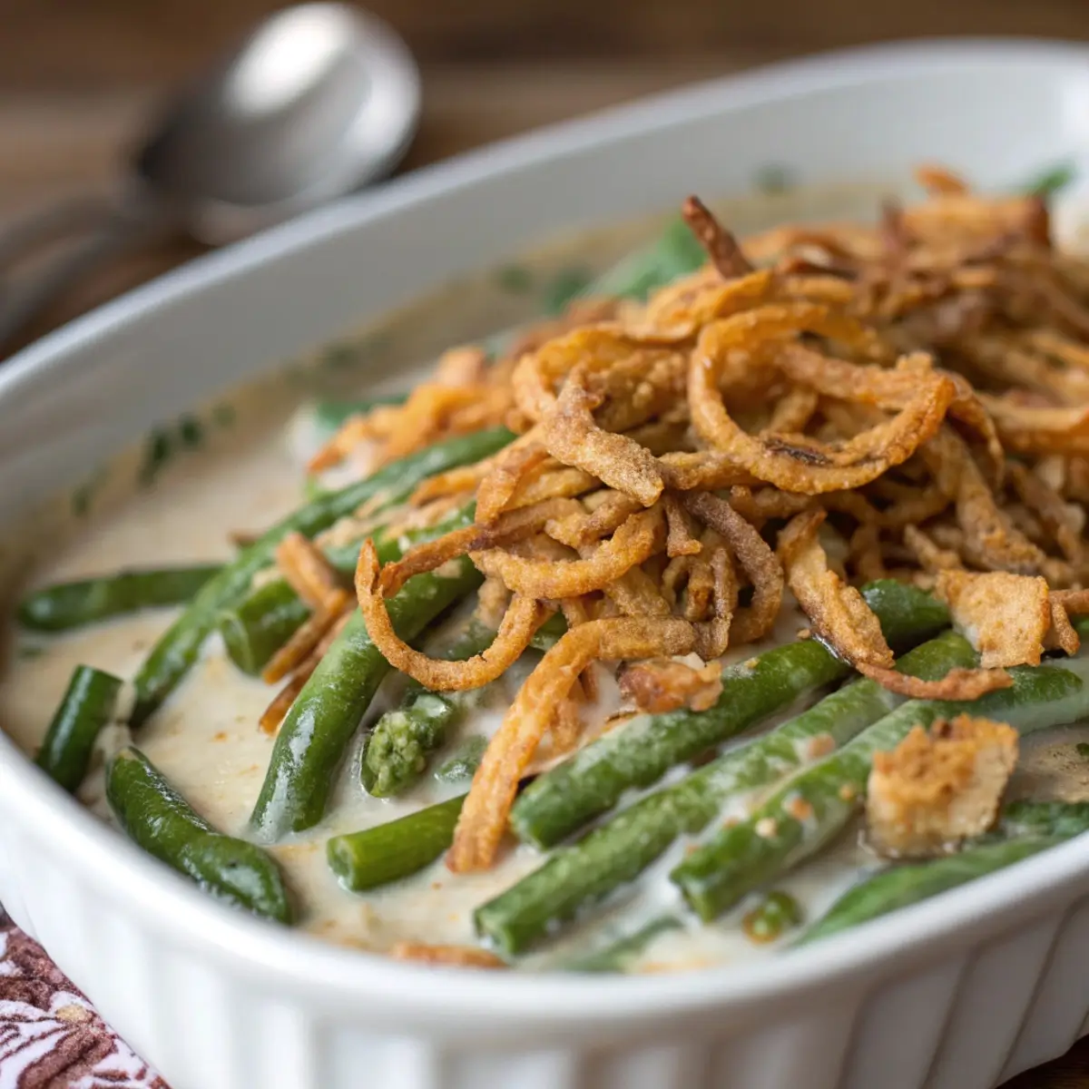 Vegan Green Bean Casserole Without Dairy