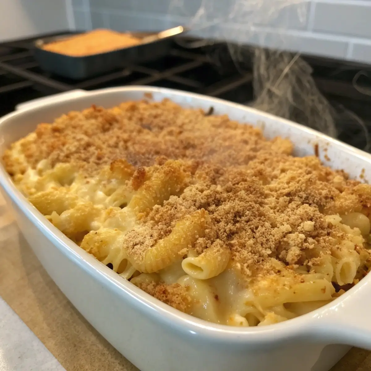 Crispy Breadcrumb Topped Mac and Cheese