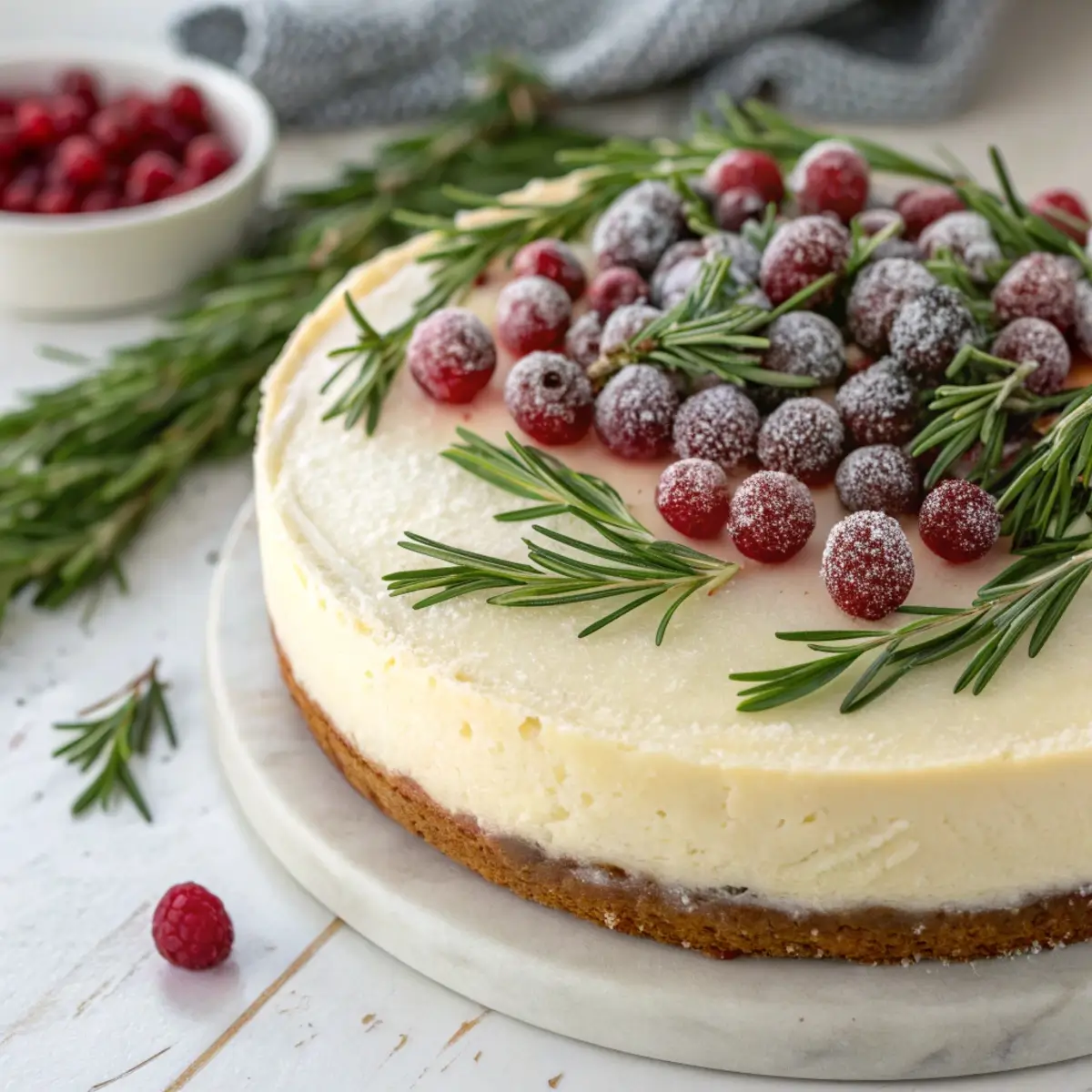 Sugared Cranberry Cheesecake Topping