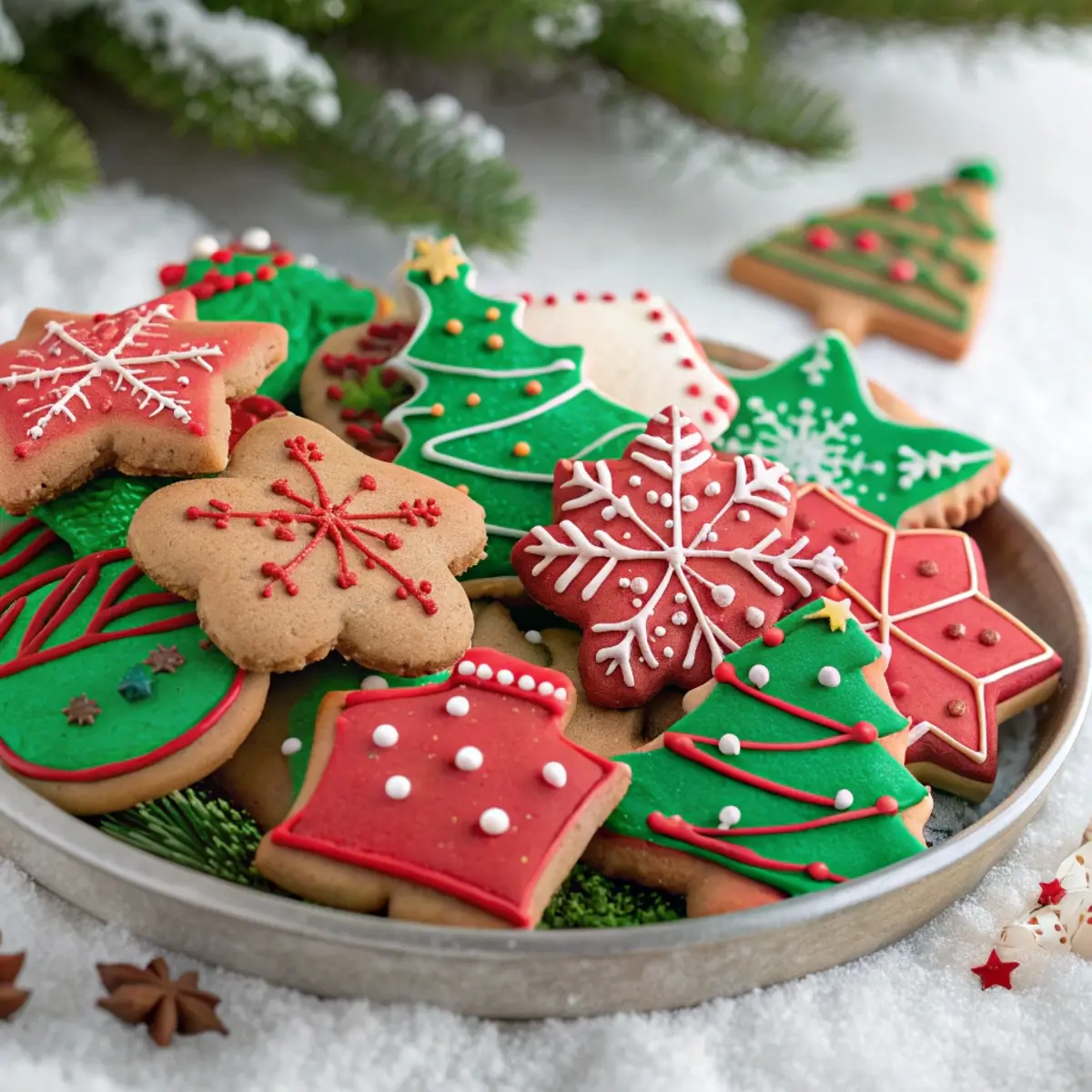 Christmas Gingerbread Cookie Platter Ideas