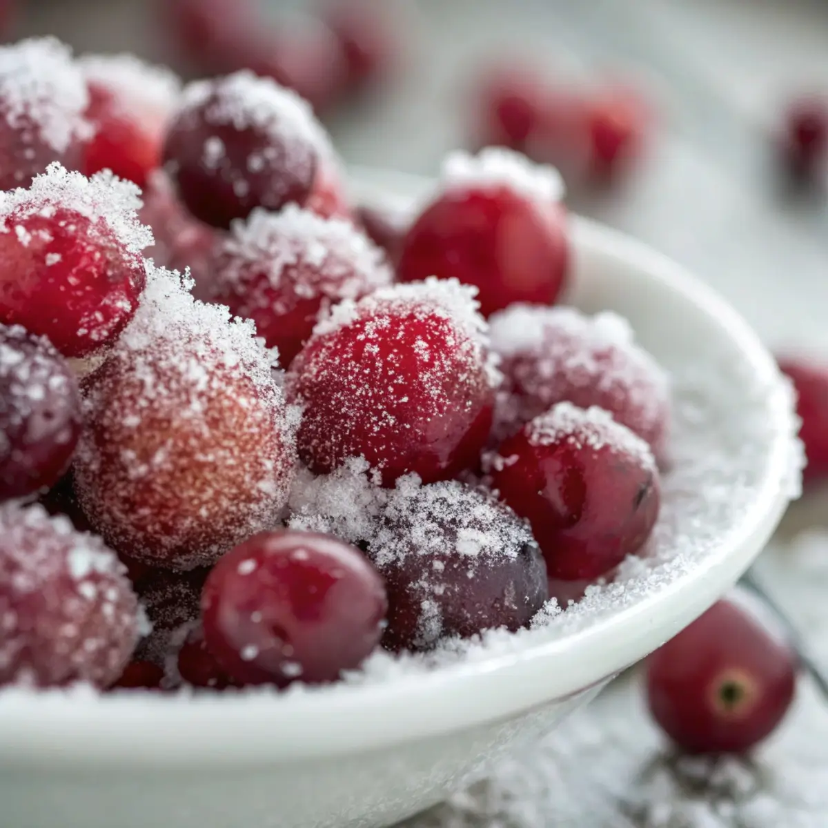 White Sugar Dusted Cranberries