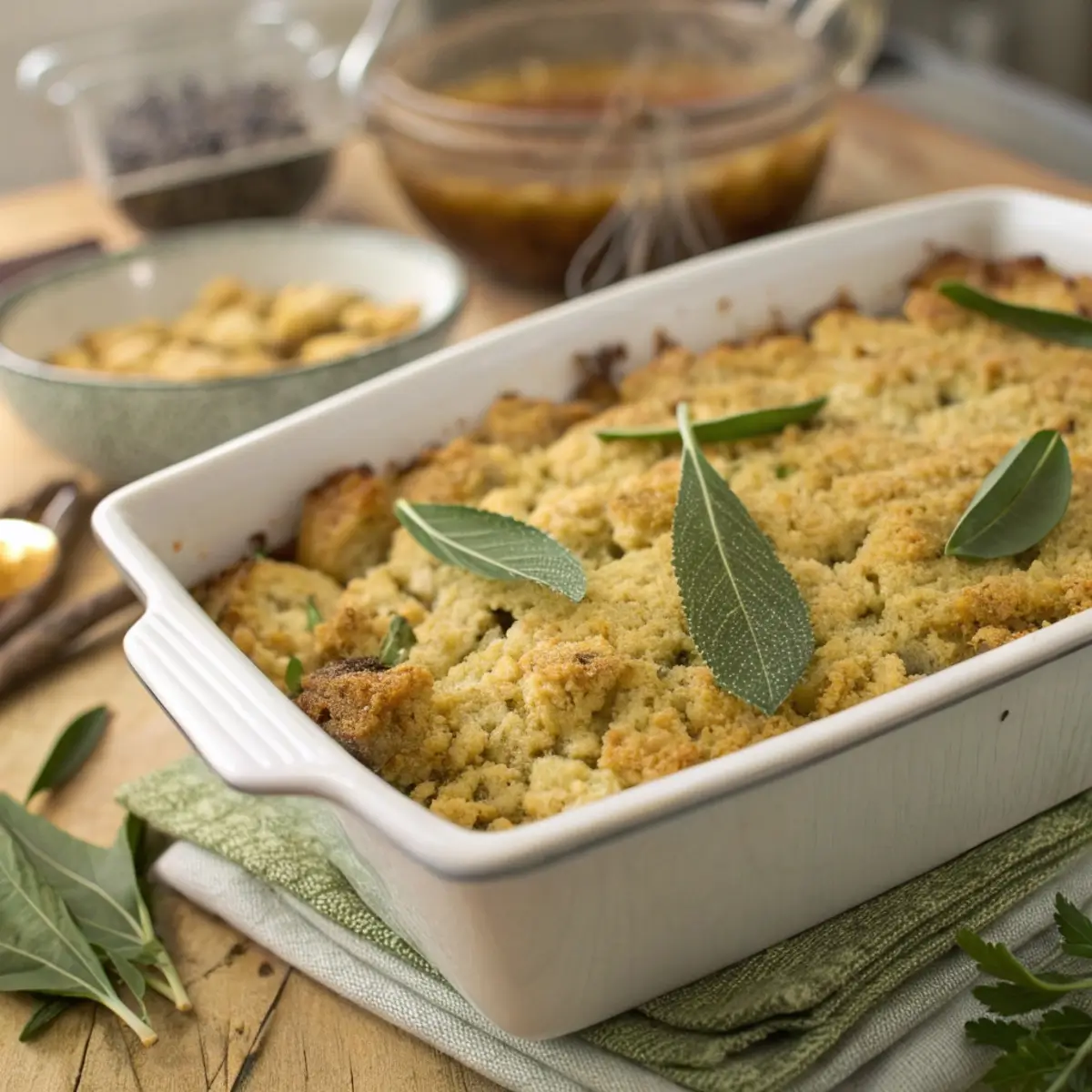 Holiday Cornbread Dressing with Sage