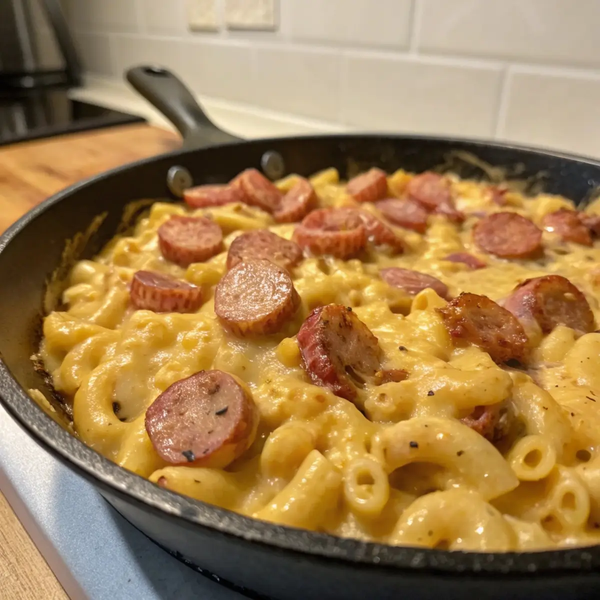 Mac and Cheese with Smoked Sausage