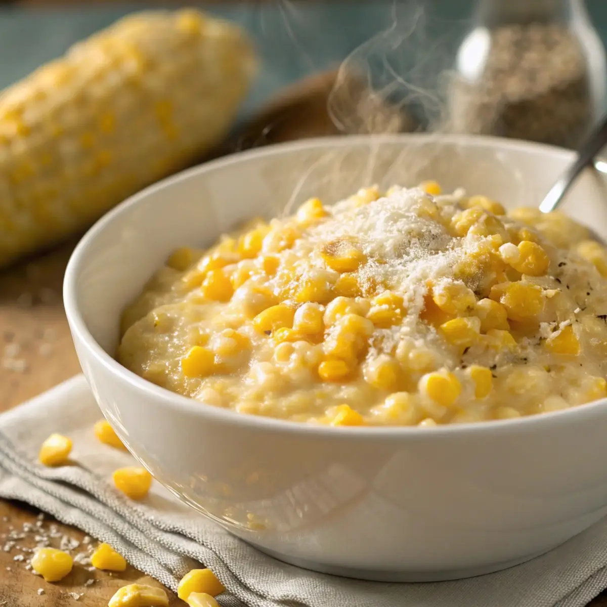 Creamed Corn with Parmesan (Stovetop Easy)