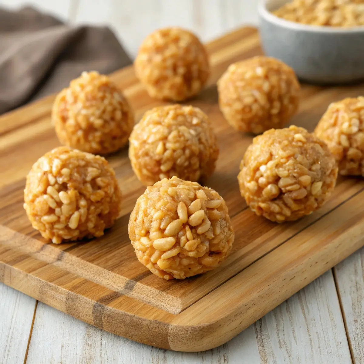 Peanut Butter Balls with Rice Krispies